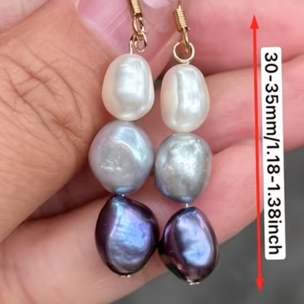 Elegant Baroque Pearl Drop Earrings